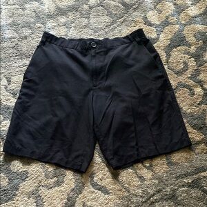 Black Flat Front Casual Shorts